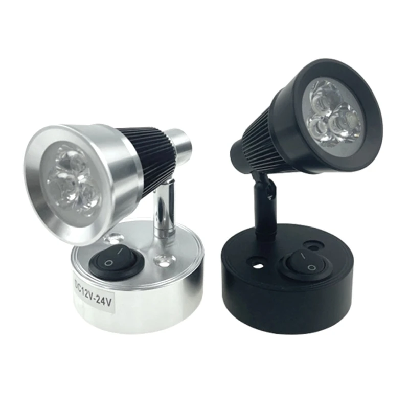 

3W DC12V LED Reading Light for Boats Campers Cabin Bedside Spotlight Fixtures Dropship