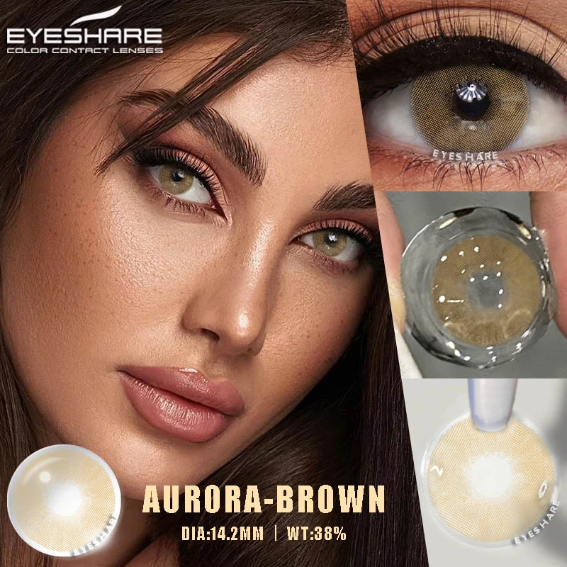EYESHARE 1 Paar NEUE farbige Schüler PATTAYA-Serie Farbkontaktlinsen Schönheit Frauen farbige Schüler Kosmetik Braun Natürliche Schüler – Detail 23
