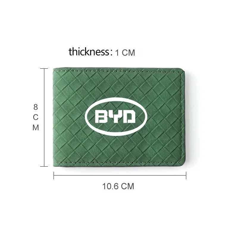 스웨이드 자동차 운전 서류 커버 자동차 엠블럼 카드 가방 BYD Tang F3 E6 Atto3 Yuan Plus Song Max F0 G3 I3 Ea1 Dmi 2din S7 E3용
