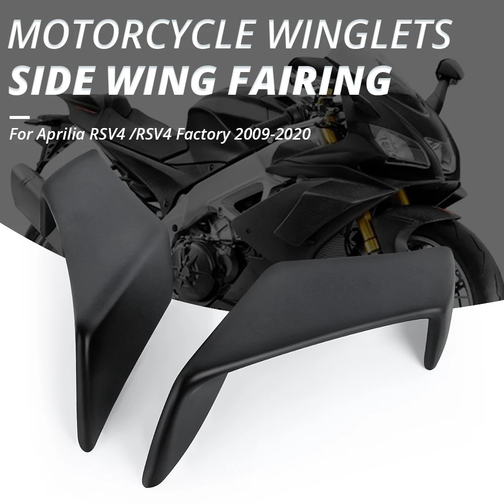 

For Aprilia RSV4 RR RF 1100 Factory APRC 2009-2019 2020 Motorcycle Winglets Fixed Wing Air Deflectors Fairing Spoiler Plastic