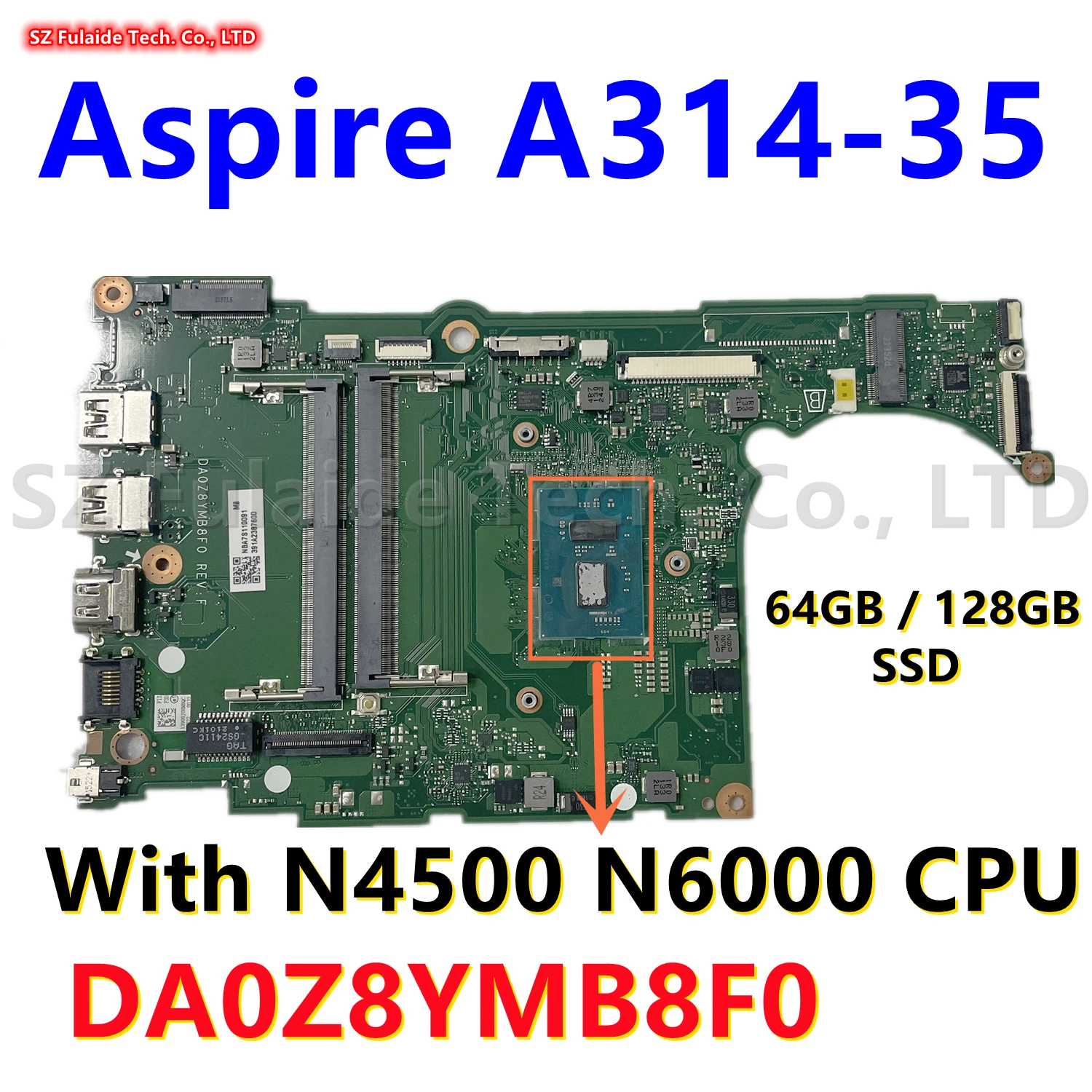 MODEL:Z8Y DA0Z8YMB8F0 For Acer Aspire A314-35 N20Q1 Laptop