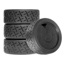 High - Grip Soft Rubber Racing Tires - 1/10 Scale for Indoor & Paved Road Off - Road Use (4pcs)