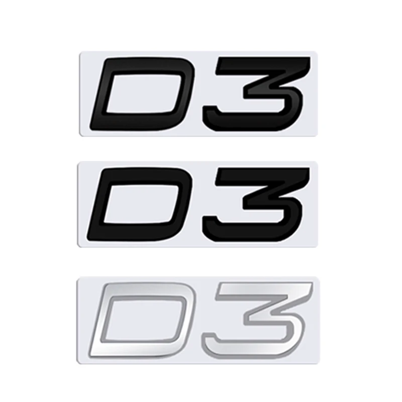 

D3 Metal Badge Stickers Car Rear Trunk Body Emblem Decoration for 2019 Honda Accord Toyota Avalon 2020 Changan V7 Alsvin