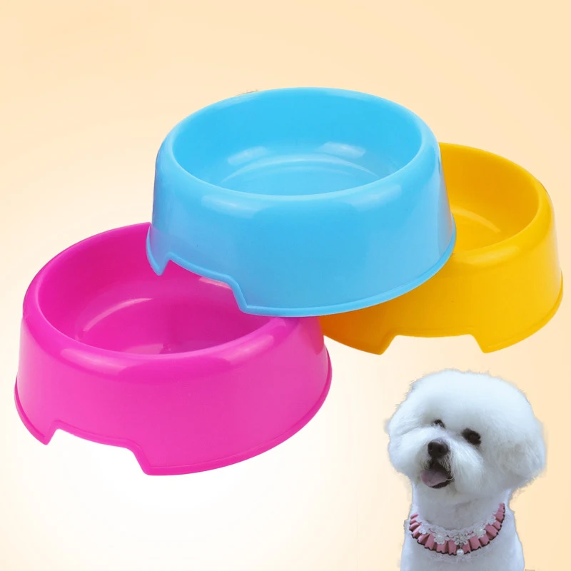 

2022 Pet Cat Bowl Dog Food Feeder Safety Cute Multi-Purpose Candy Color Plastic Dog Bowls Small Dog Pet Supplies Drop Shipping