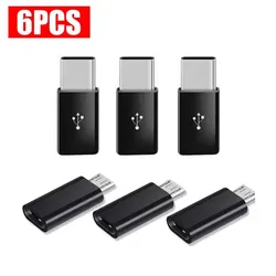 Compact Micro USB to Type - C Adapter Connector (6PCS - Mixed A)