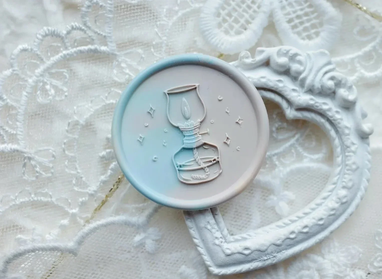 Sello de lacre con cabeza de sello grabada, relieve multicapa, cabeza de cobre 5D, latón, para estudiantes, bricolaje, lindo sobre de invitación hecho a mano
