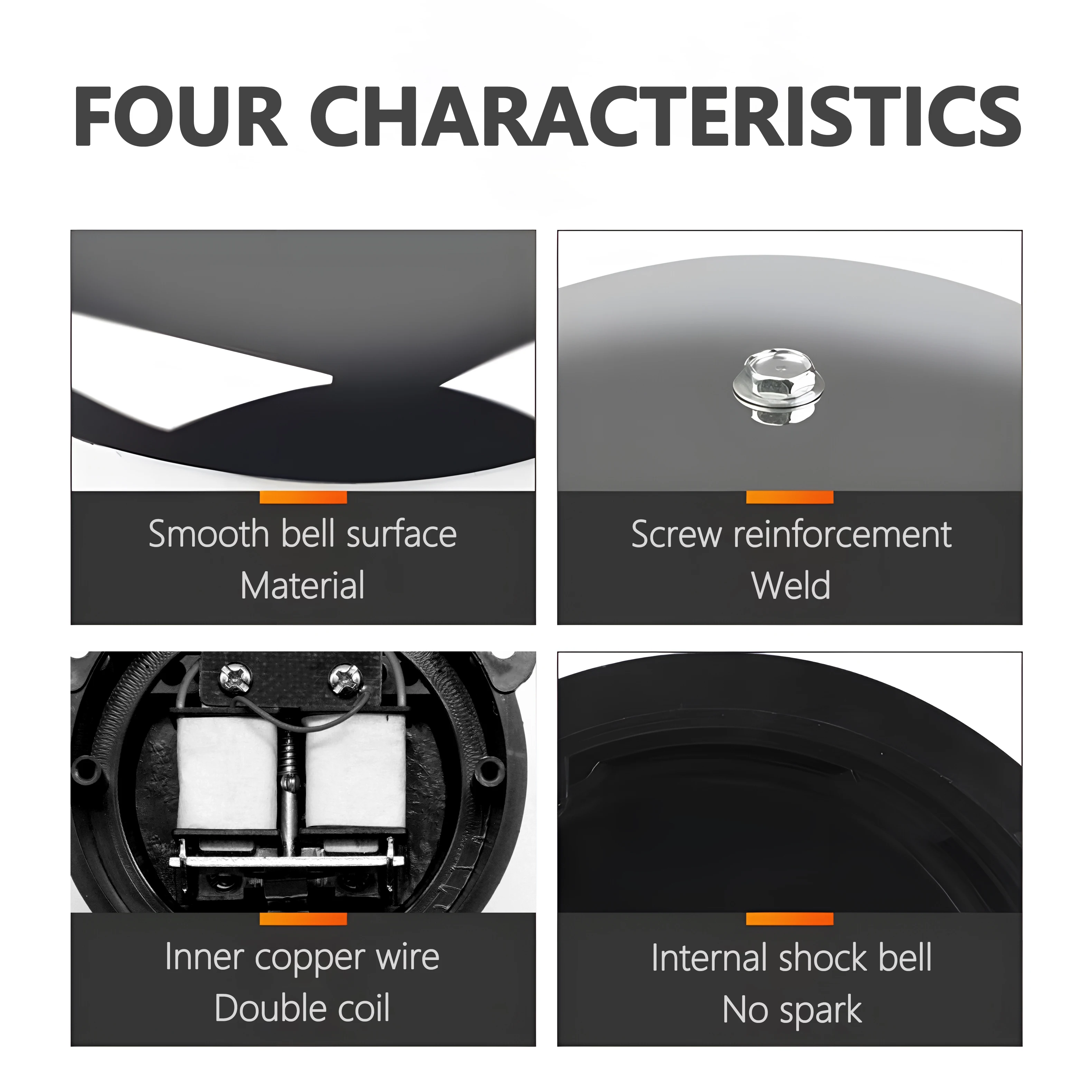 MAG Cloche D'alarme Cloche électrique De Type Gche Interne En Acier Au