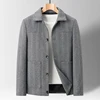 Classic Mens Office Dress Jackets Quality Casual Business Lapel Windbreak Coats Top Autumn Winter Blended Wool Jacket Streetwear 5