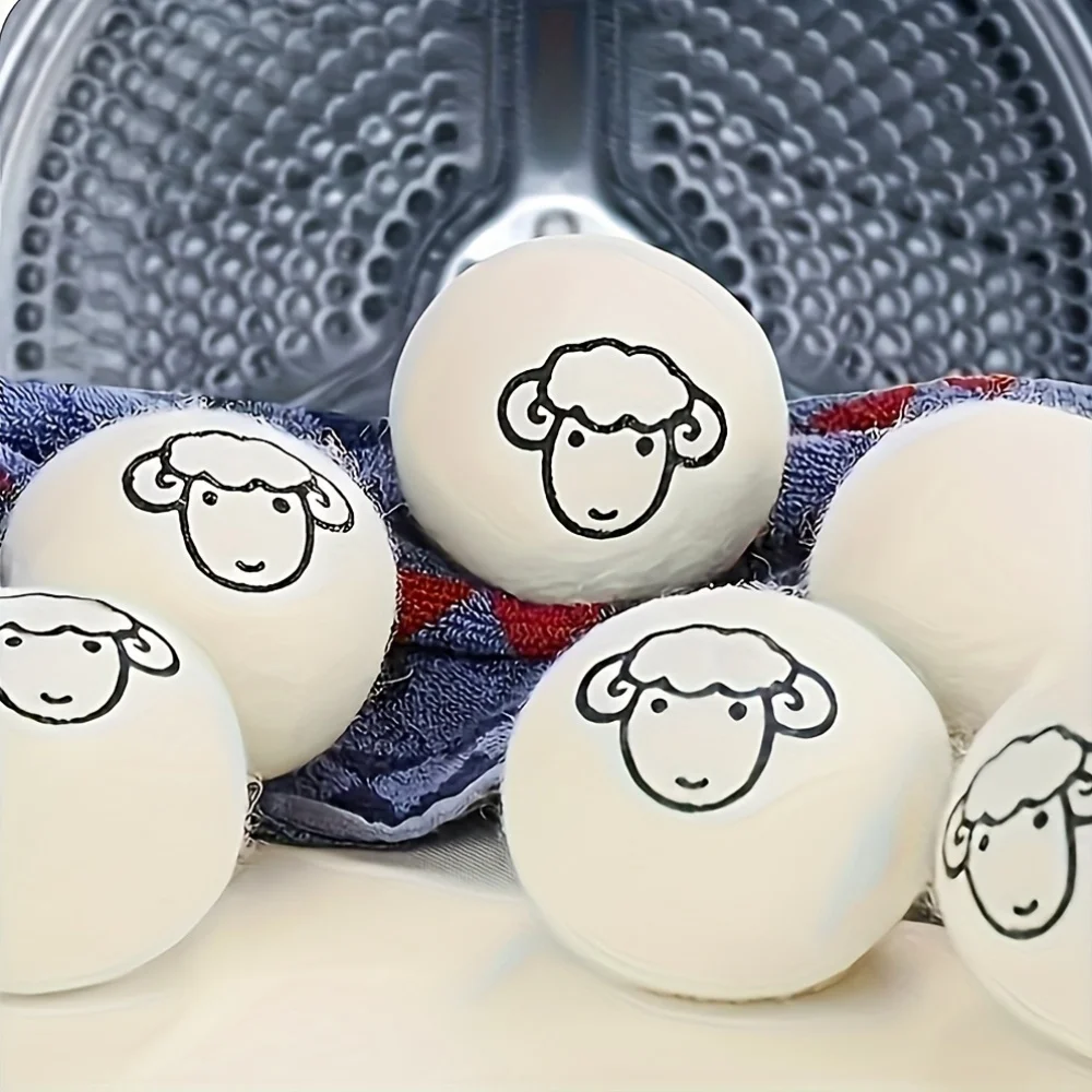5pcs Wool Laundry Balls Reusable Anti-Static Softener Balls for Gentle Fabric Care Ideal for Delicates with Pull-Out Wash Cycles