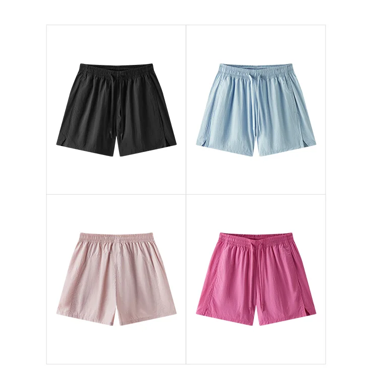 Semir Casual Pants Women Cool Feeling Loose Slimming 2025 New Summer Moisture Wicking Split Hem Textured Shorts Minimalist