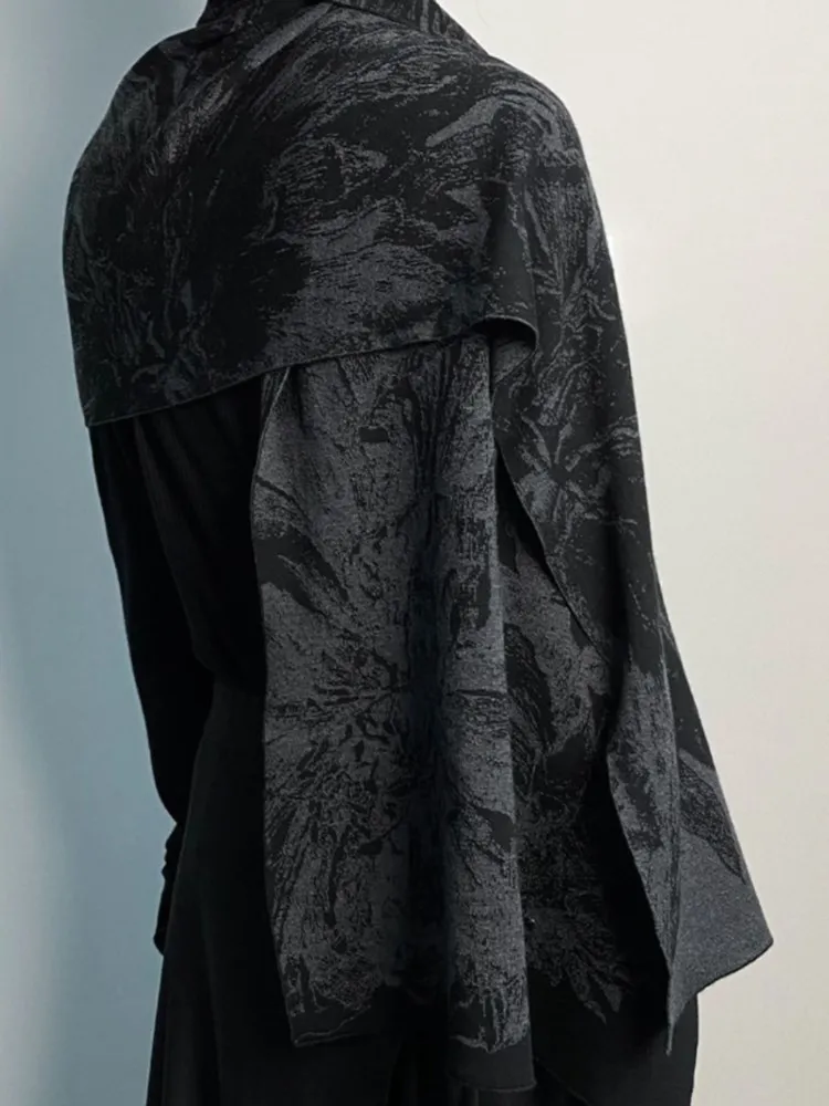 Y2k Gothic Graphic Women's Scarf Shawls Winter Warm Imitation Cashmere Scarves Men High Street Fashion Vintage Muffler Unisex 6
