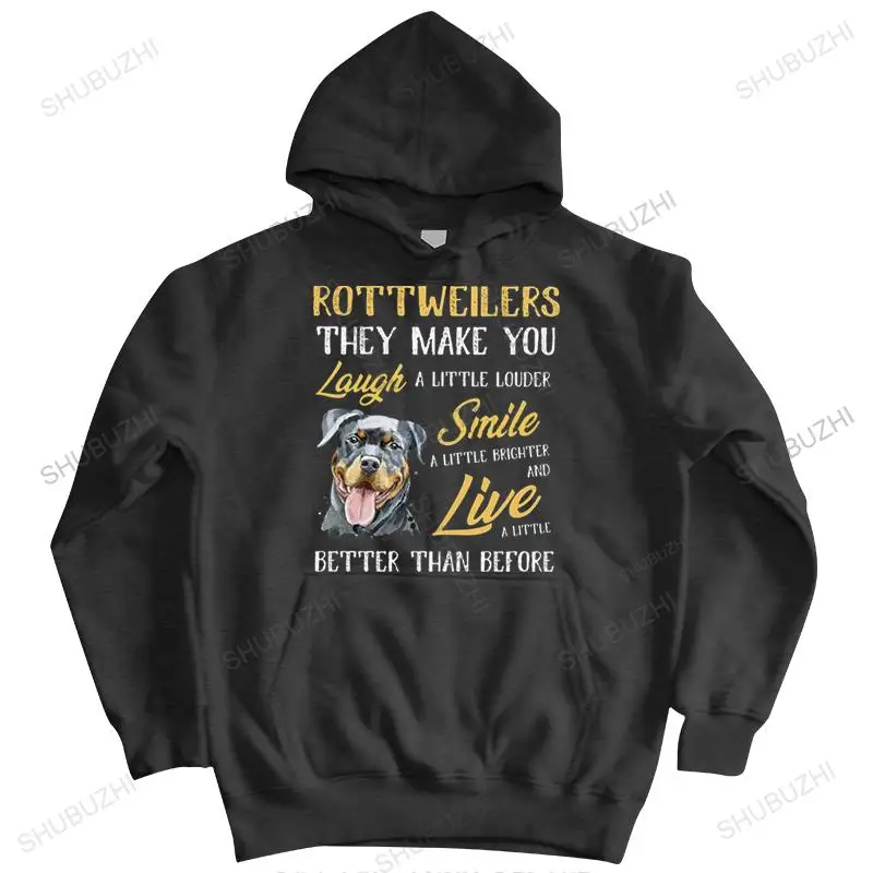 

Classic Rottweiler Quote They Make You Laugh zipper Men warm coat Metzgerhund Dog Lover sweatshirt Tops Cotton Regular Fit