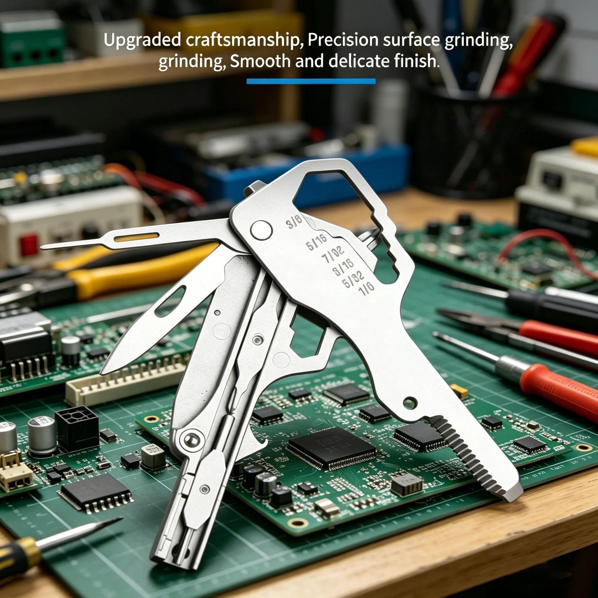 Multifunktions-Schlüsselanhänger EDC-Werkzeug - SIM-Auswerfer, Brillen- & Drohnen-Reparatur-Schraubendreher, Flaschenöffner - Kreatives Geschenk für Technik-Liebhaber
