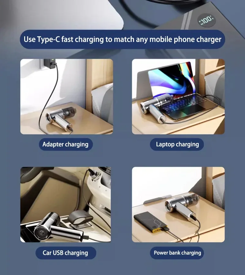 Description Picture 4 of item1995000PA 5 in 1 Car Vacuum Cleaner Powerful Cleaning Machine Wireless Portable Vacuum Cleaner Home For Home Appliance Car New