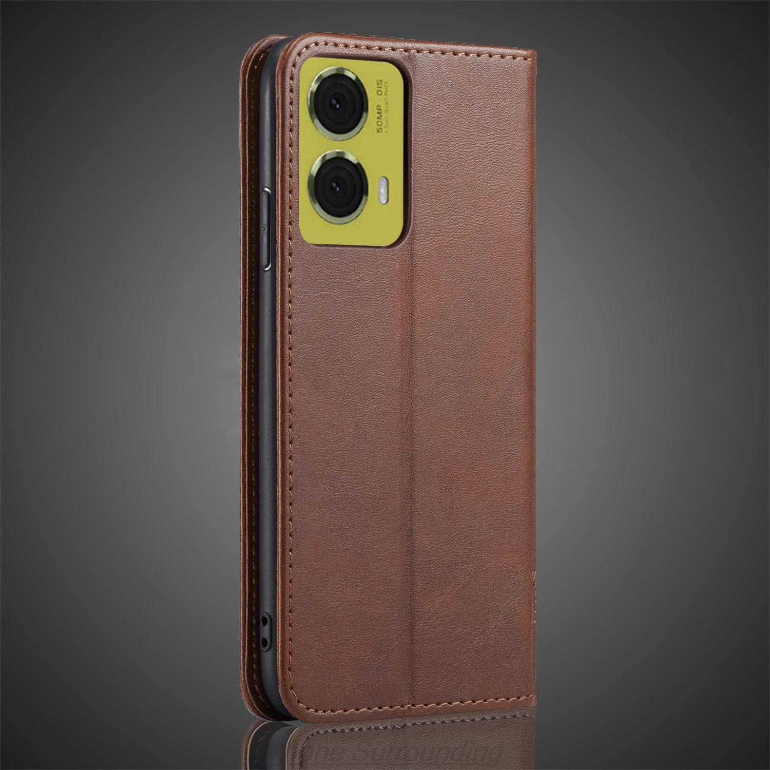 Leather Flip Wallet Case with Card Holder & Magnetic Closure – Universal Smartphone Cover