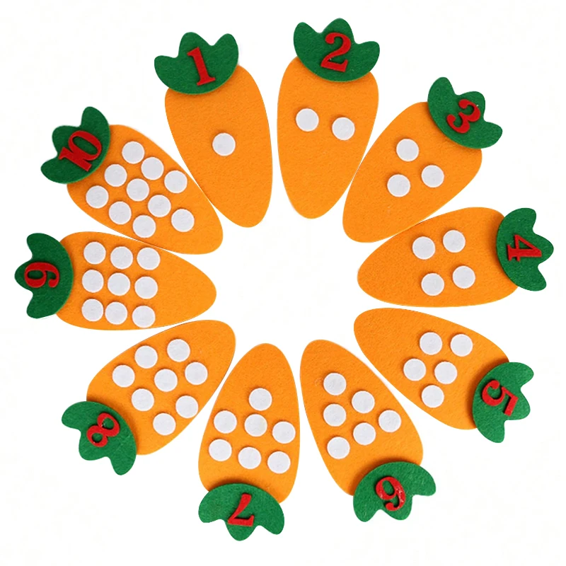 Children DIY Early Education Felt Hands-on Math Toy Supplies for Kindergarten felt hands toys