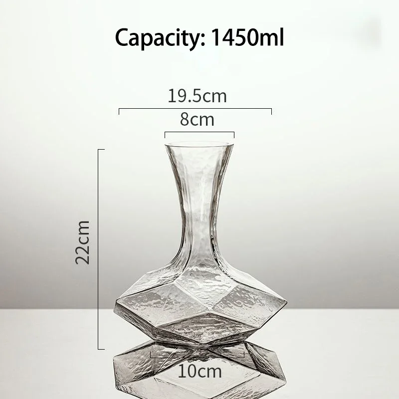 Irregular Wine Decanter Creativity 1450ml Decanter Dispenser Crystal Glass Wine Aerator Mirror Jug Gift Bar Decor Art Glassware