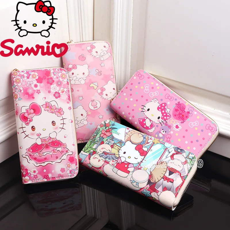 Sanrio Hello Kitty New Wallet Cartoon Women's Zero Wallet Fashion Girls' Wallet Large Capacity Girls' Change Pocket Card Bag