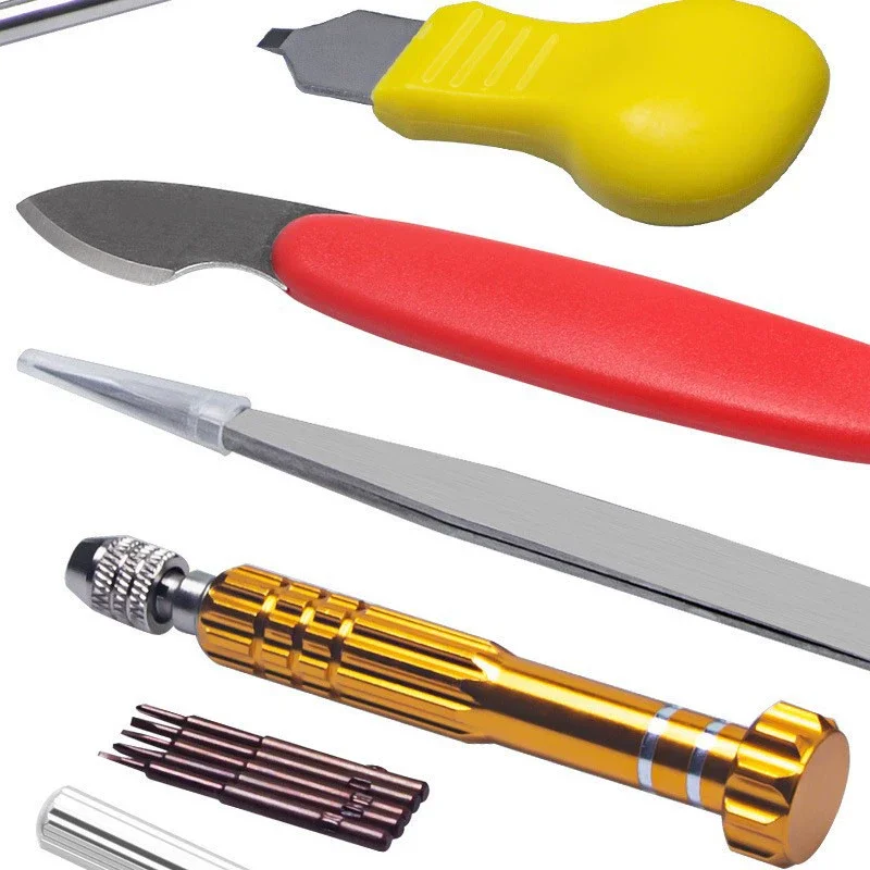16pcs/set Watch Repair Tool Kit for Watch Back Cover Opener Strap Battery Replacement or Watchpart Portable Watchmaker Tools Set