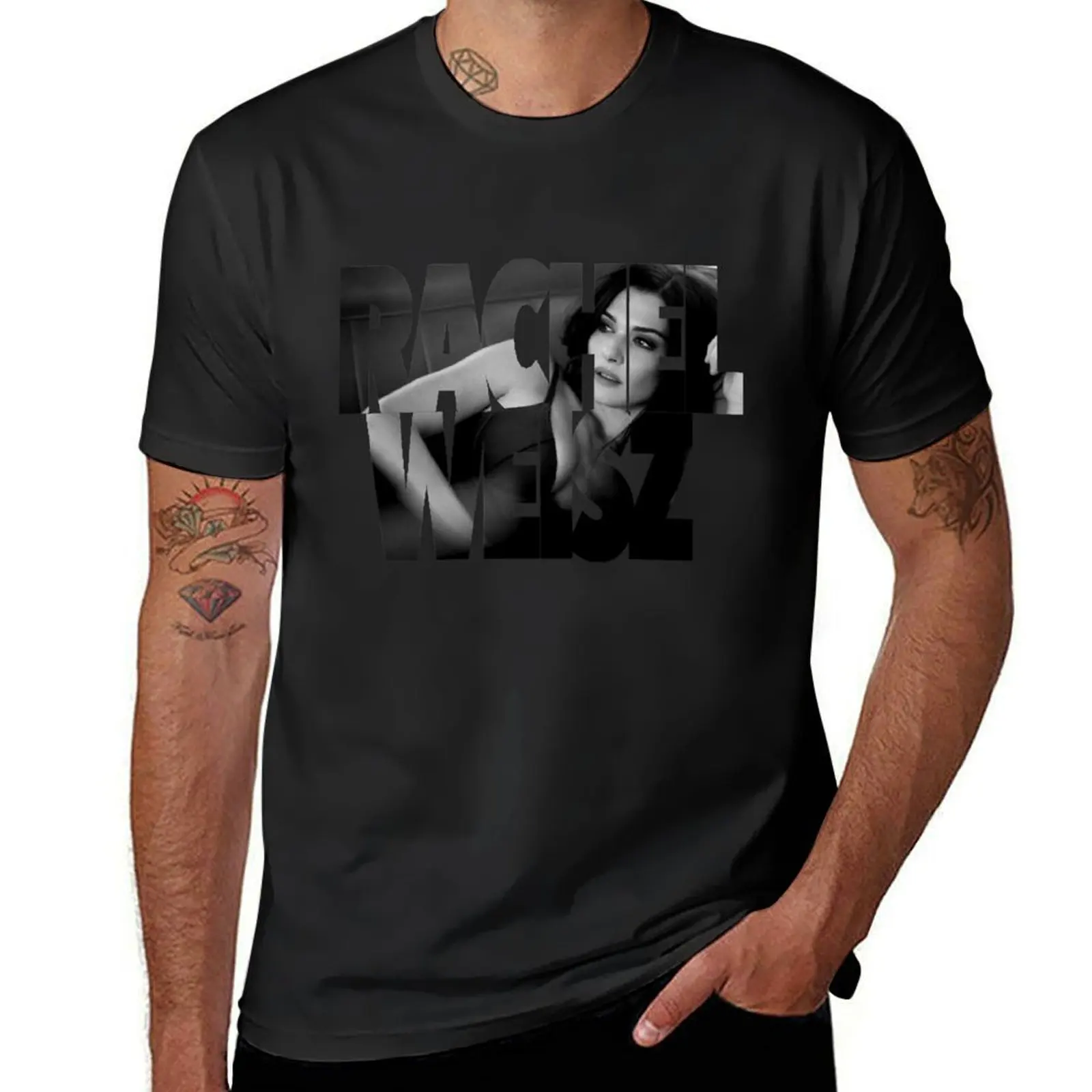 Rachel Weisz T-Shirt sweat oversizeds vintage men workout shirt