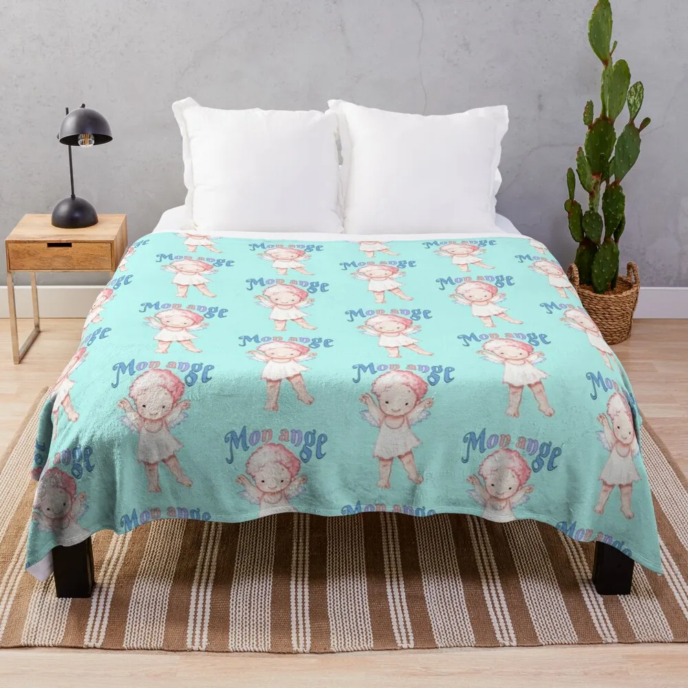 

My angel Throw Blanket Summer Blanket Blanket For Sofa Flannel Fabric Thin Blankets Giant Sofa Blanket