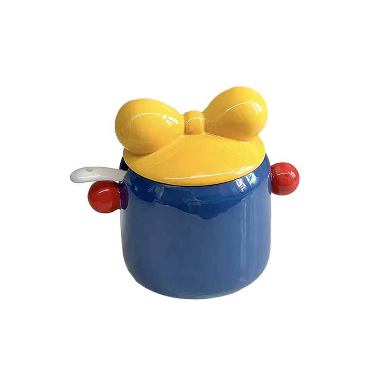 Nordic Style Ceramic High-temperature Resistant Pig Oil Tank Home Creative Storage Tank Multi-purpose Chili Pot