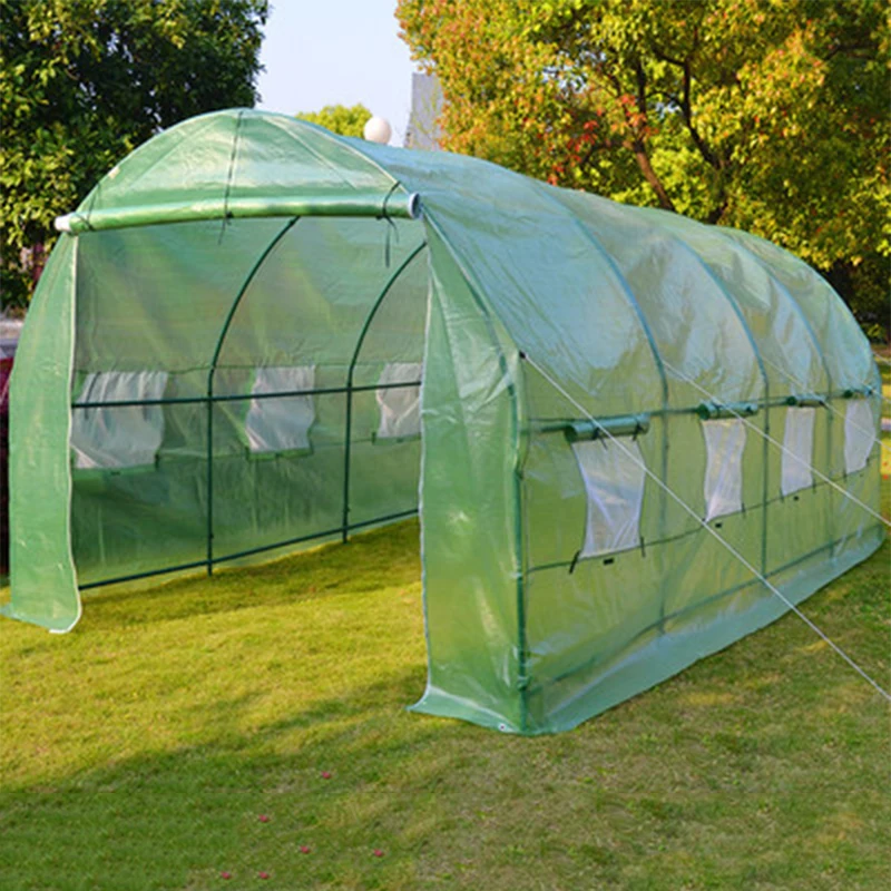 New Tunnel Greenhouse Flower House Durable 3m 2 Doors Large Bird Pest