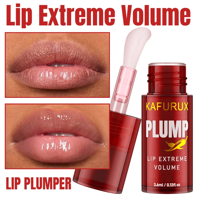 1PC Chili Pepper Lip Plumper Oil Long Lasting Moisturizing Lip Gloss Serum Instant Volumising Essence Oil Lip Makeup for Women 2