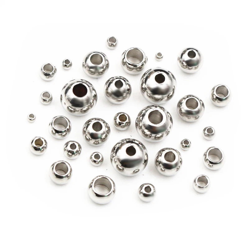 Stainless Steel Spacer Beads 30-100pcs 2-8mm For Jewelry Making