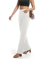 2025 Ins Fashion Jeans Women Comfortable High Waisted White Jeans Girls Thin Stretch Denim Pants Female Straight Leg Trousers - Image 3