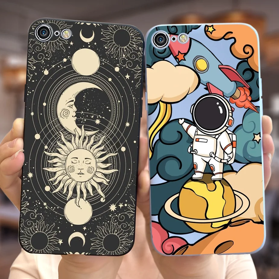 Cute Astronauts Soft Silicone Matte Phone Case