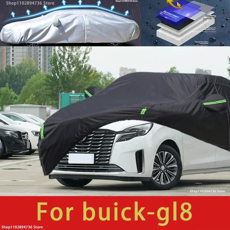 

For buick gl8 fit Outdoor Protection Full Car Covers Snow Cover Sunshade Waterproof Dustproof Exterior black car cover
