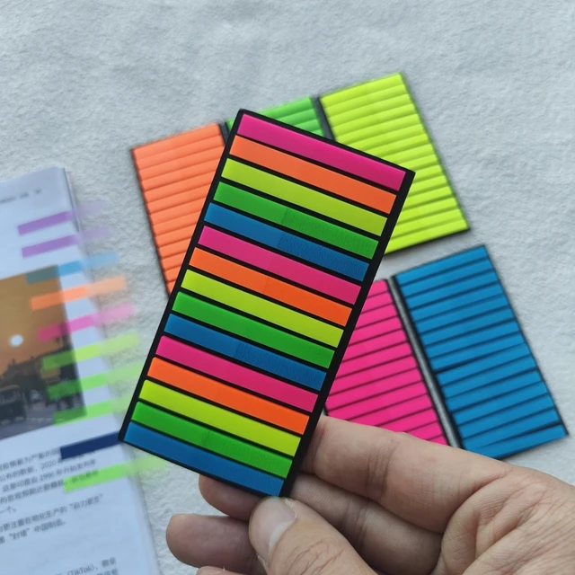 2100 Sheets Transparent Sticky Notes Self-Adhesive BookMarker Annotation Reading Book Clear Tab Kawaii Cute Stationery 3