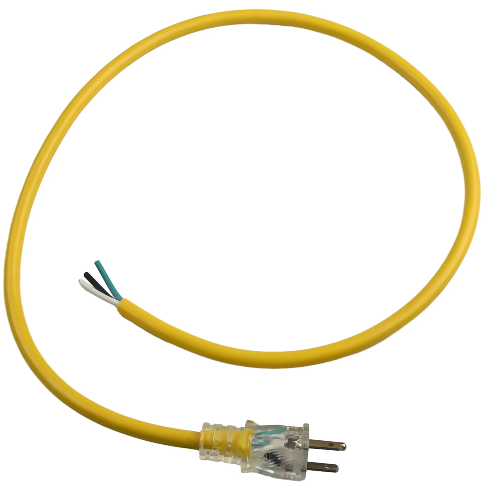 PlugSaf Cable De Extensión Amarillo Calibre 12/3 Para Interiores Y Exteriores De 1 Pie (paquete De 3) Con Indicador Iluminado, Cable De Extensión SJTW De 3 Clavijas Resistente Con Enchufe A