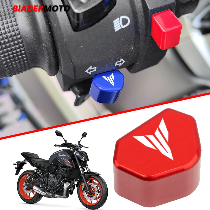 CNC 스위치 단추 방향 지시등 스위치 키 캡, MT 액세서리, Yamaha MT 07 MT09 MT07 MT03 MT10 MT25 MT01 MT125 TRACER FZ07 FZ09