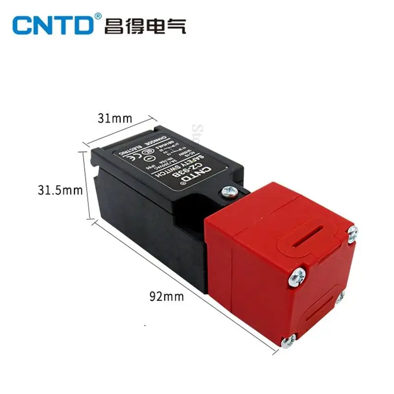 Description Picture 3 of itemCNTD Waterproof CZ-93C 1A1B(1NC/1NO) CZ-93B (2NC) Series Safety Interlock Limit Switch Micro switch with Key