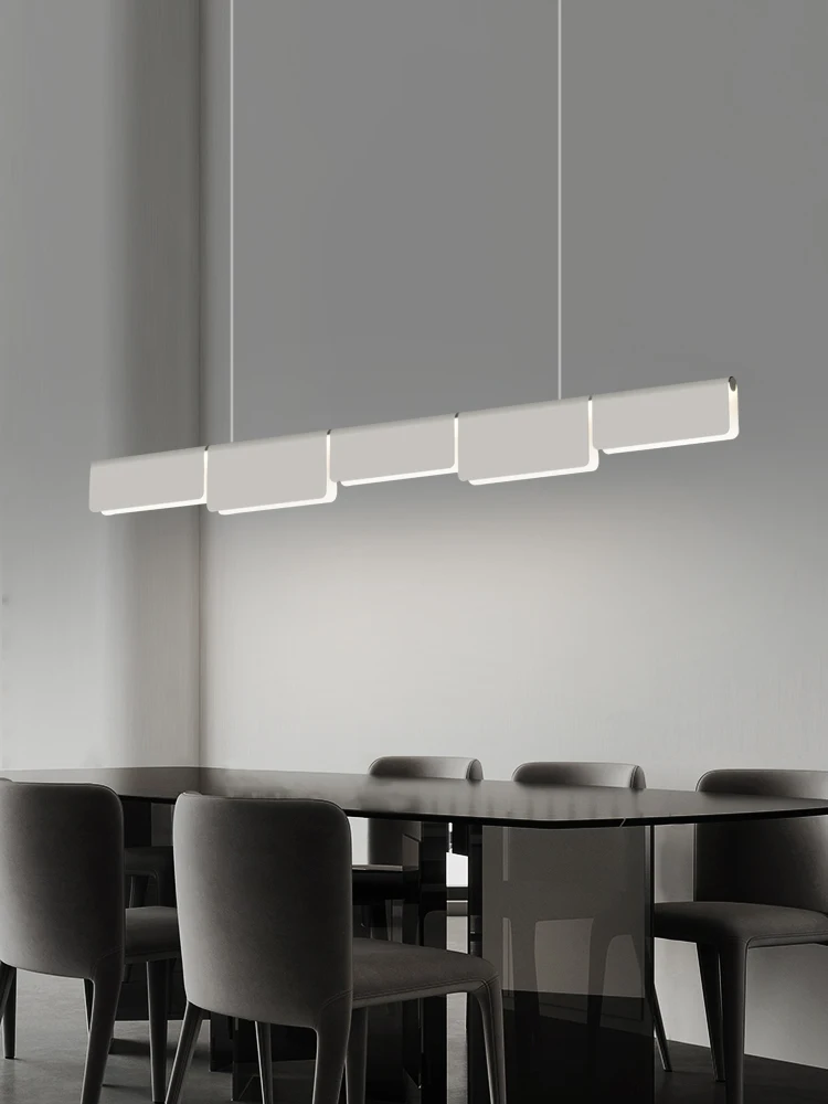 Modern Long Strip Led Pendant Light Minimalism Dining Room Table Chandelier Lighting Lustre Restaurant Kitchen Bar Hanging Lamps