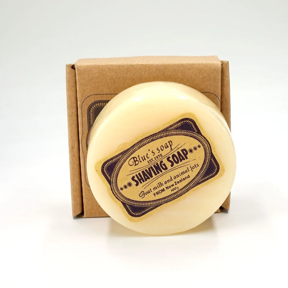 Shaving Cream Soap Men Mustache Facial Care Goat Milk Beard Removal 100g