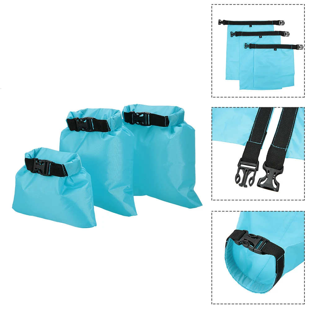 Lixada Pack of 3 1L+2L+3L Waterproof Dry Bag Outdoor Portable Ultralight Dry Sacks Camping Backpacking Kayaking 5