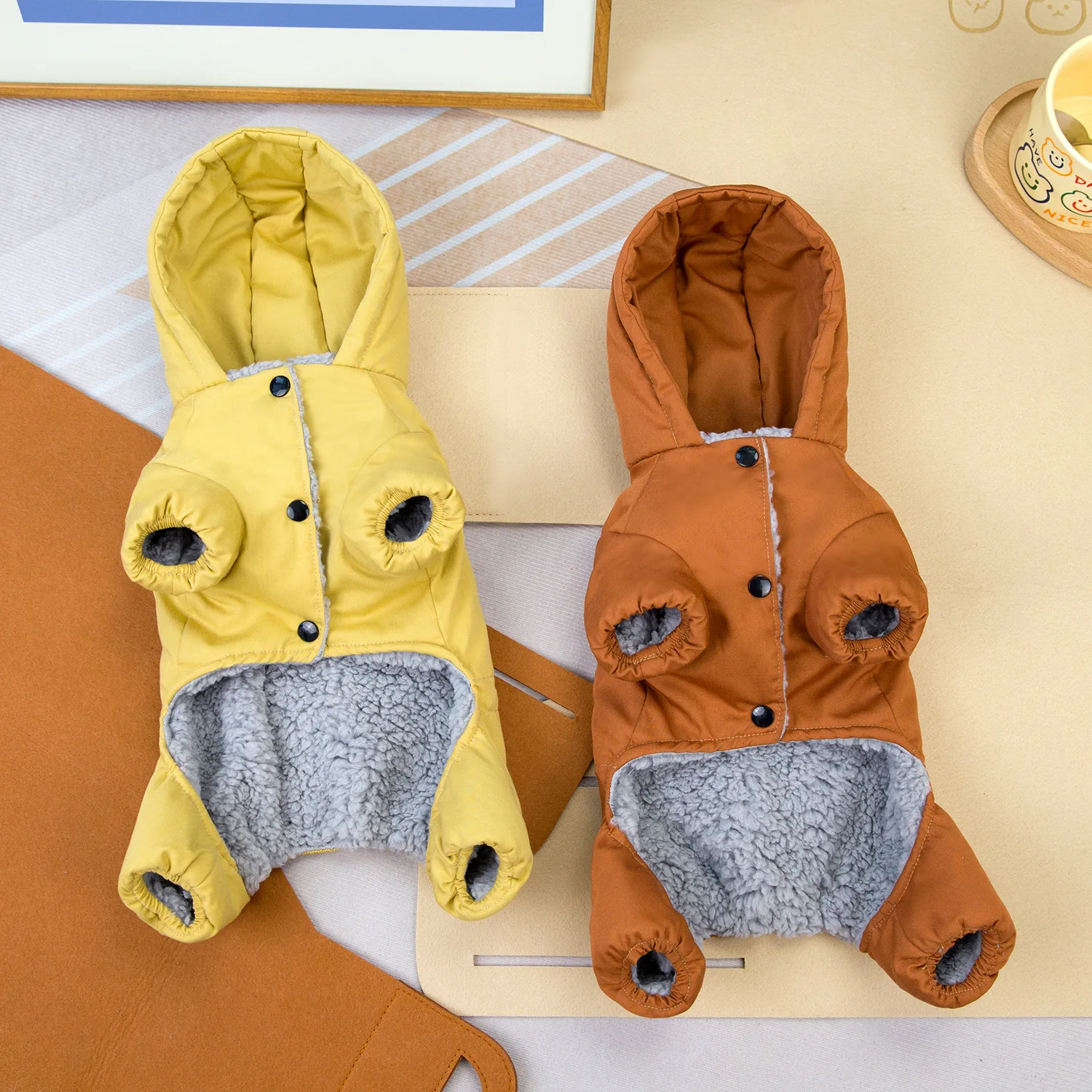 Winter warm pet padded padded dog jumpsuit plush pet jacket small medium dog Chihuahua Yorkie clothing supplies pet jacket,pet jumpsuits,dog sweater