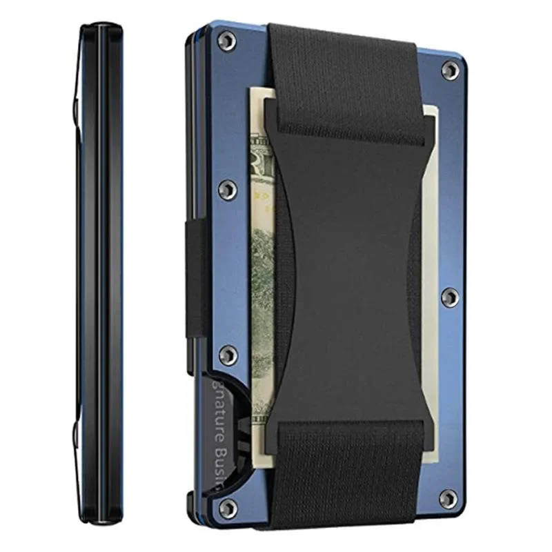 New Metal Card Pack Carbon Fiber Wallet for Men Fashion Wallet RFID Anti-theft Brush Blocking Technology carbon fiber wallet