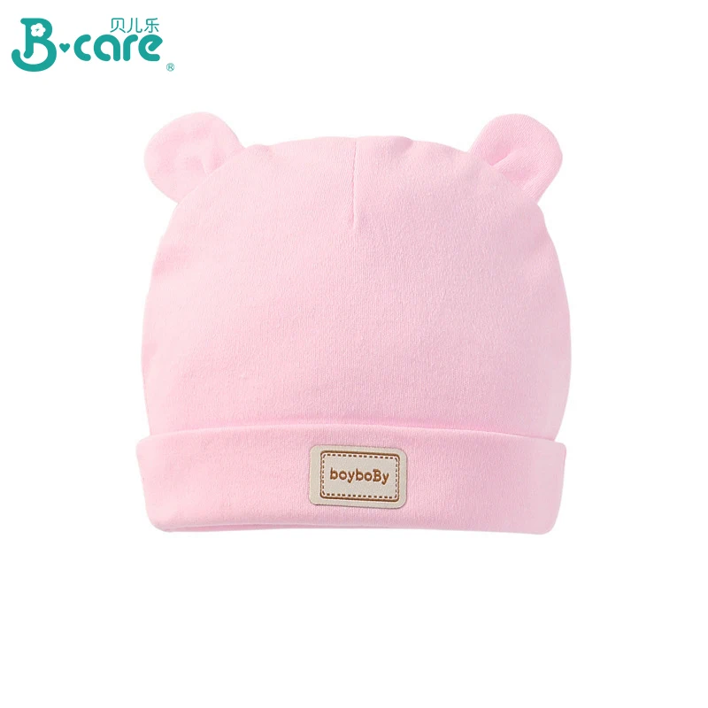 Baby Hat For Newborn Solid Color Cap Kids Bunny Hats Children Soft Cotton Breathable Sweat-Absorbent Boys Girls Baby Stuff baby hat