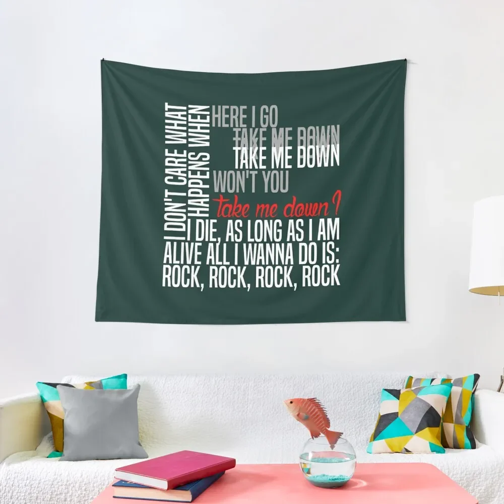 

All I wanna do is Rock Tapestry Room Decore Aesthetic Decor For Bedroom Tapestry