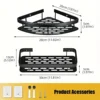 Bathroom Shelf No Drill Aluminum Alloy Shampoo Storage Rack Wall Mounted Toilet Shower Corner Shelves Bathroom Accessories 6