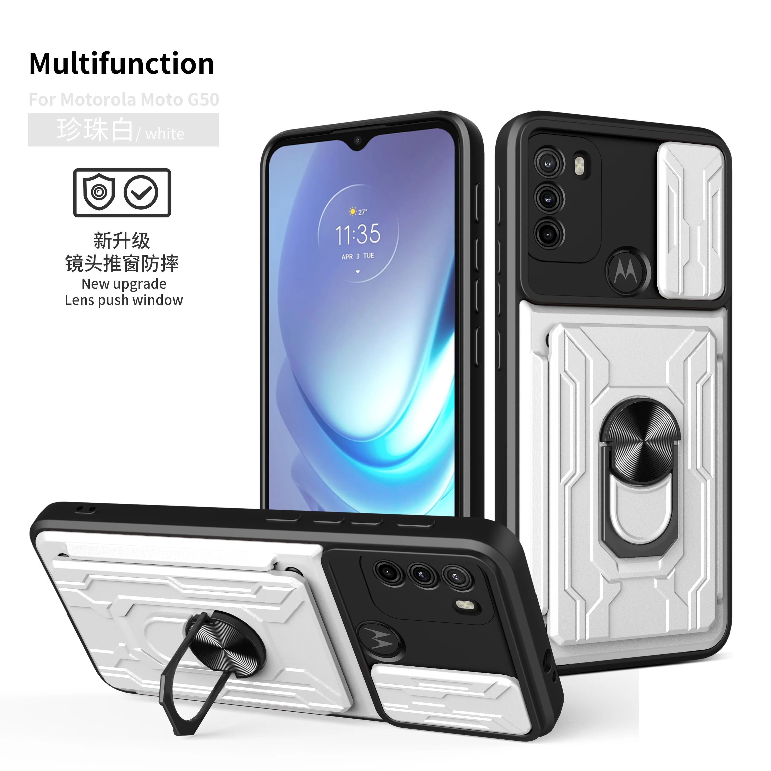 Custodia Magnetica Per Motorola G50 Supporto Per Anello Per Auto Capas Motorola G13 4G Smartphone Android Fundas Motorola G73 G52 G23 G30