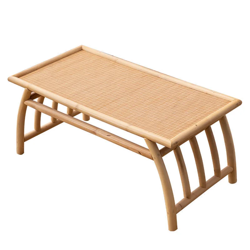 Bamboo and Rattan Tatami Tea Table Chinese/Japanese Style Furniture Living Room Furniture Small Home Lazy Table For Bay Window
