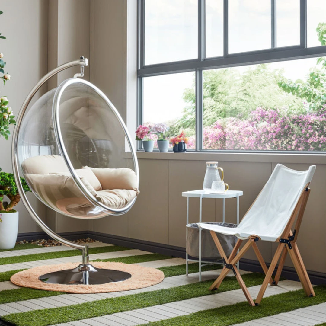 Hanging Ball Space Chair Indoor Hanging Chair Basket Outdoor Swing Lucite Bubble Christmas Gifts