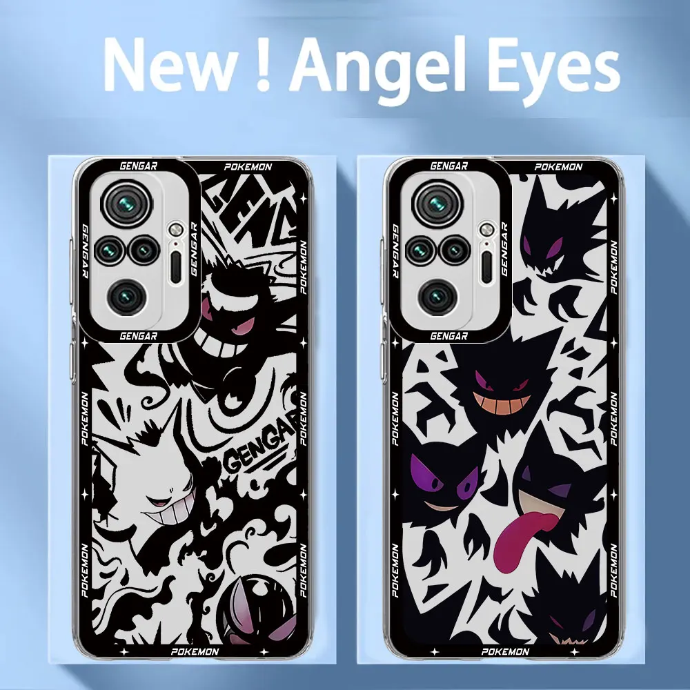 Custodia Pokemon Gengar Per Redmi Note 11S 12 Pro Plus 5G 9S 11 Pro 9 10S 10 12S 11 Pro Plus 12 Custodie Morbide Trasparenti Nere
