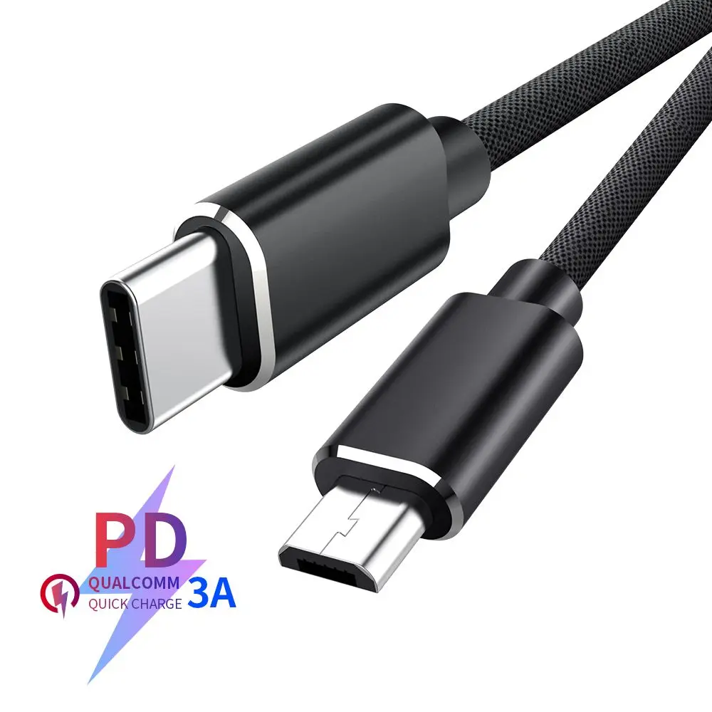 รูปสินค้า สายชาร์จ USB Type-C แปลง Micro USB ชาร์จเร็ว 100W
