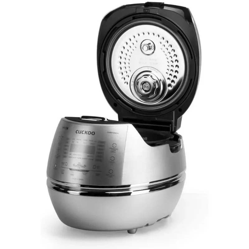 CUCKOO Electric Induction Heating Rice Pressure Cooker 10 Cup Full Stainless Steel Interior with Non-Stick Coating-3-Language